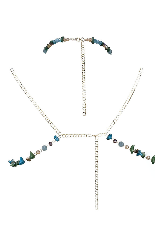 Linden Fringe Gemstone Beaded Bralette