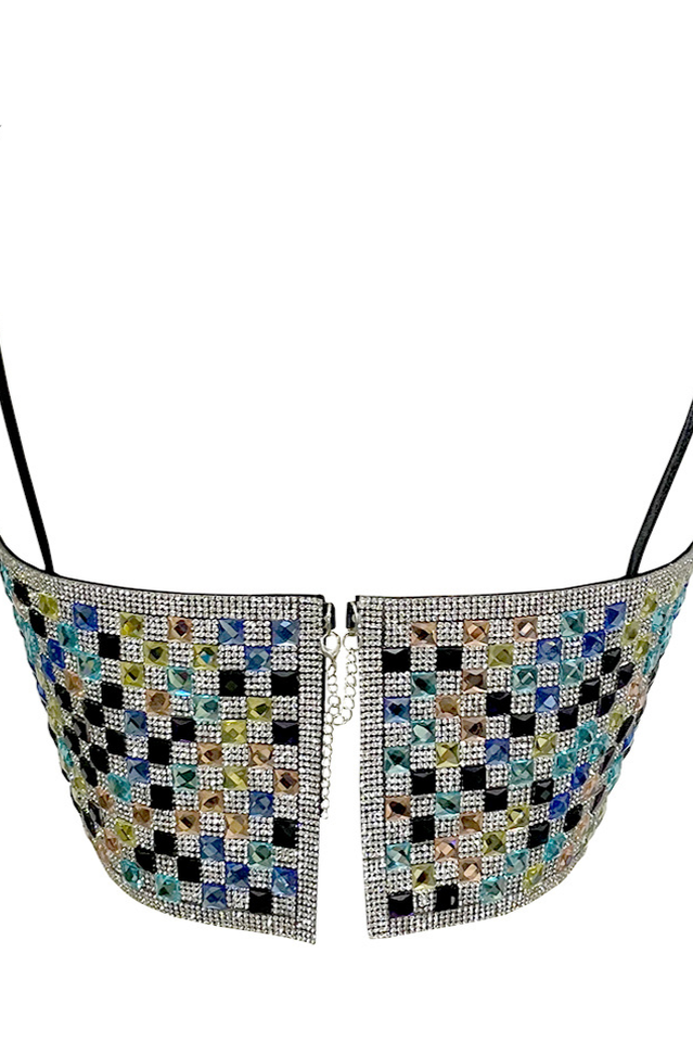 Glamour Shot Embellished Crop Top