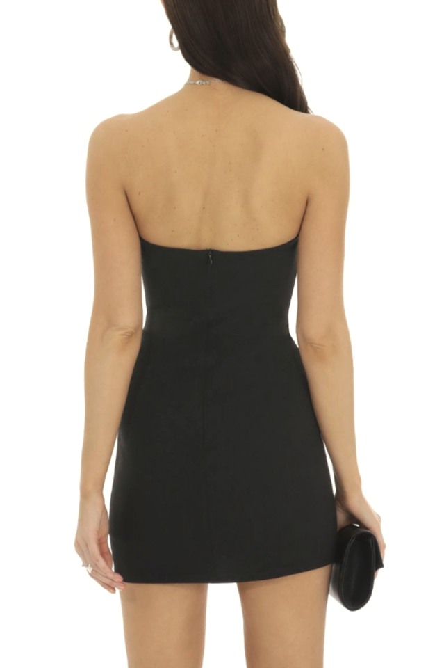 Front Bow Strapless Dress