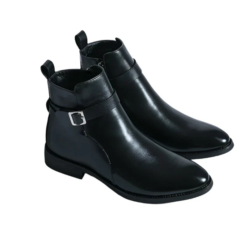 Men Classic Chelsea Boots | Heeled Boots | Ankle Boots black