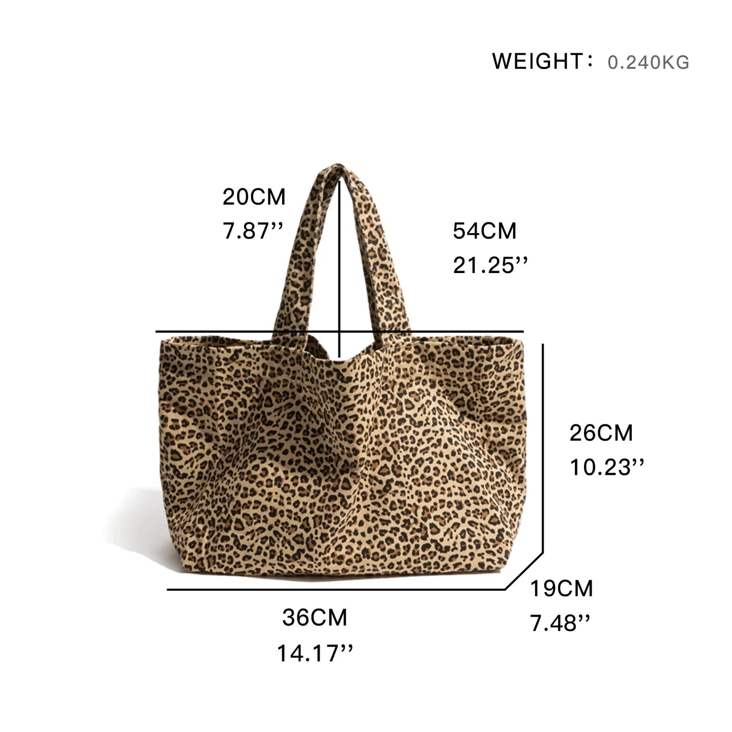 Women Large Leopard Tote Bag C