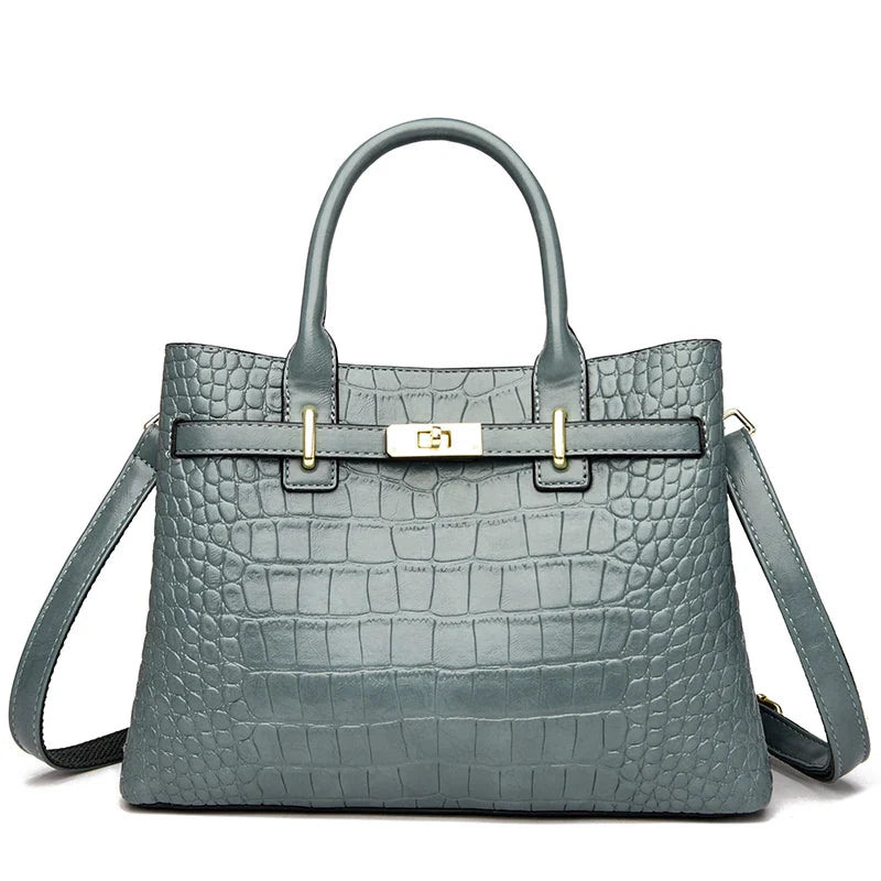 Women 3-layer Leather Handbag | Shoulder Bag Green