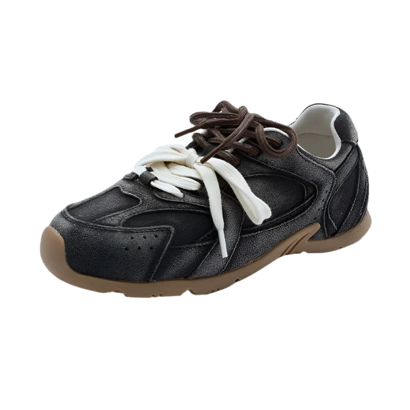 Women Genuine Leather Training Shoes | Casual Sneakers gray