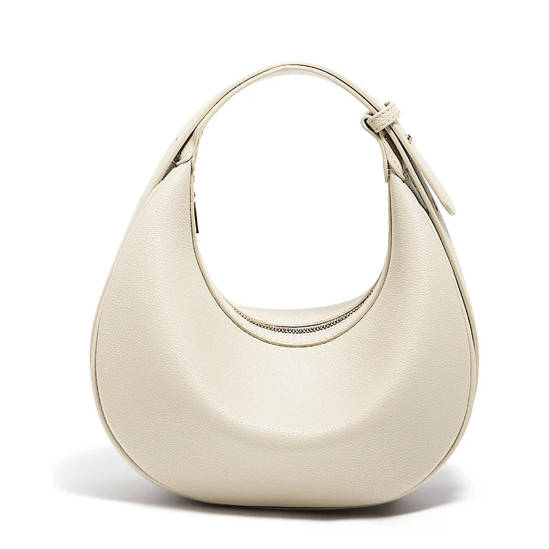 Women Shoulder Bag | Leather Crescent Underarm Bag | Minimalist Crossbody Bag
