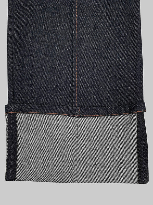 High Waisted Straight Leg Contrast Color Split-Joint Jean Pants Bottoms