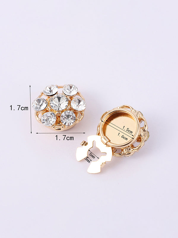 Detachable Rhine Stones Cufflink Accessories