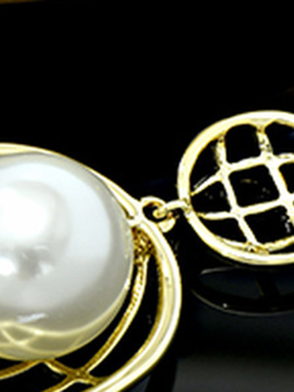 Statement Geometrische Perlen Ohrringe Accessoires