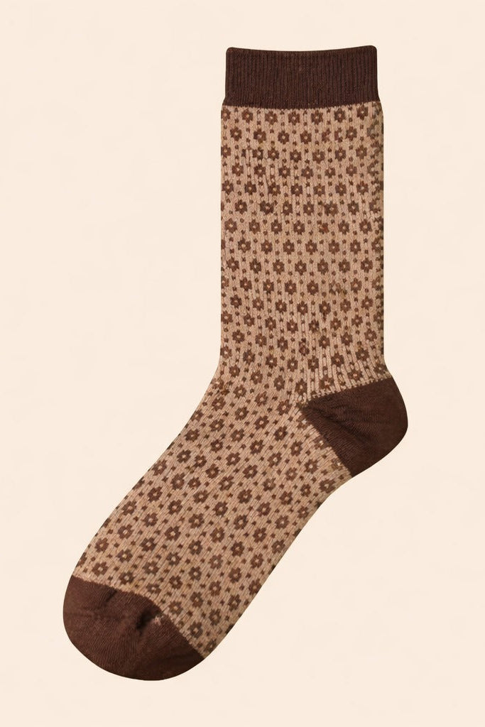 Vintage Floral Crew Socks