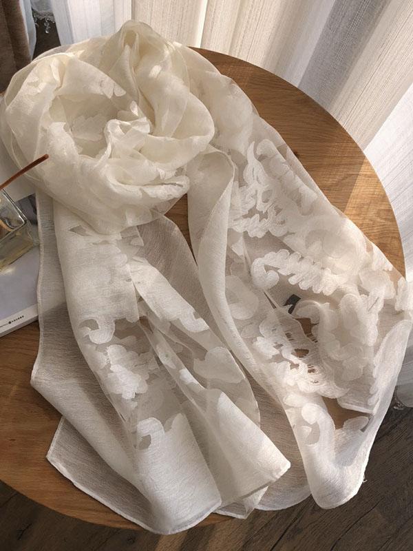 Écharpe châle simple en tissu de soie imitée