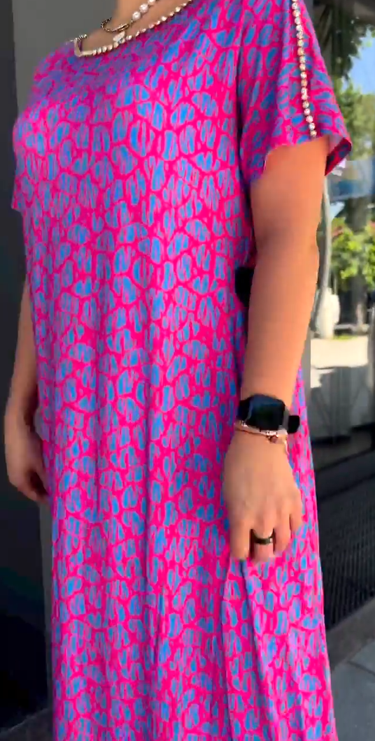 Chic long printed dress