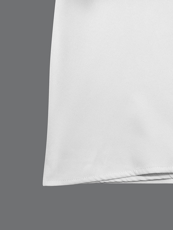 Half Sleeves Loose Belted Solid Color Deep V-Neck Maxi Dresses