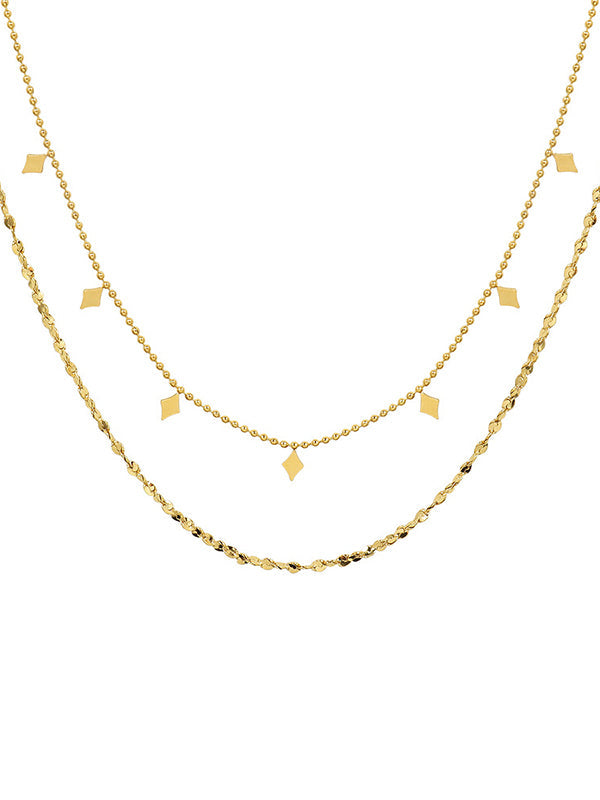 Colliers géométriques simples en alliage, accessoires