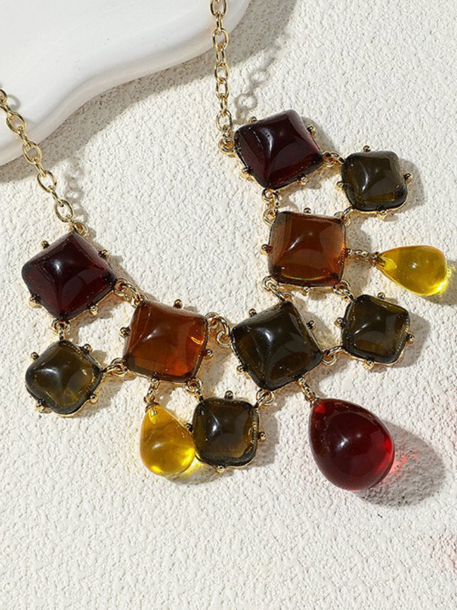 Geometric Rhine Stones Necklaces Accessories