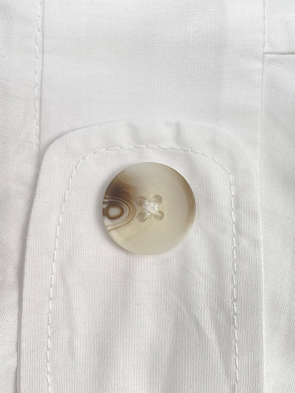 A-Line High Waisted Buttoned Pleated Pockets Solid Color Split-Joint V-Neck Maxi Dresses