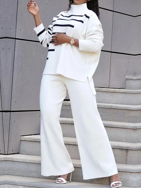 Wide Leg Solid Color Pants Trousers