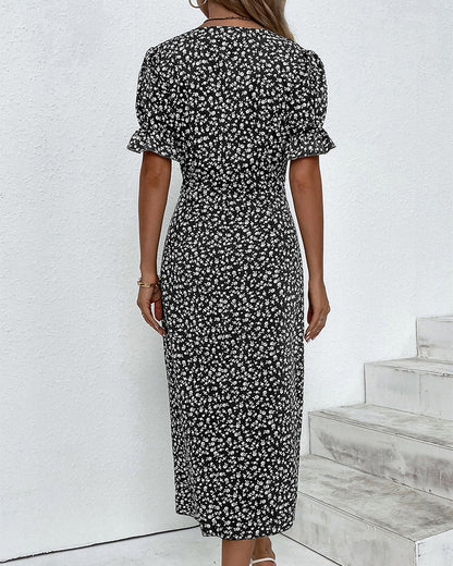 Charlene™ | Fresh Bloom V-Neck Dress