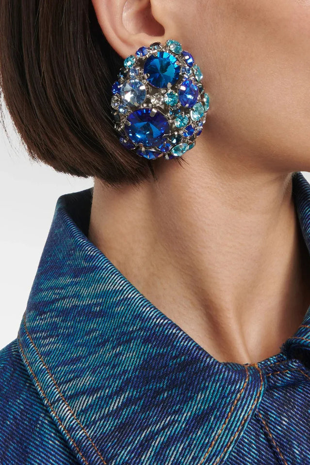 Nora Crystal Ear Clip Earrings