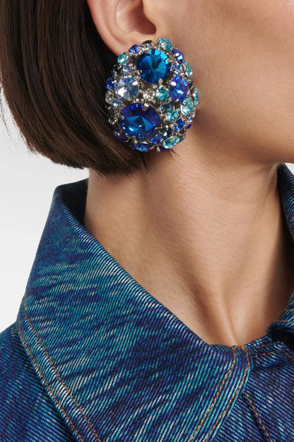 Nora Crystal Ear Clip Earrings