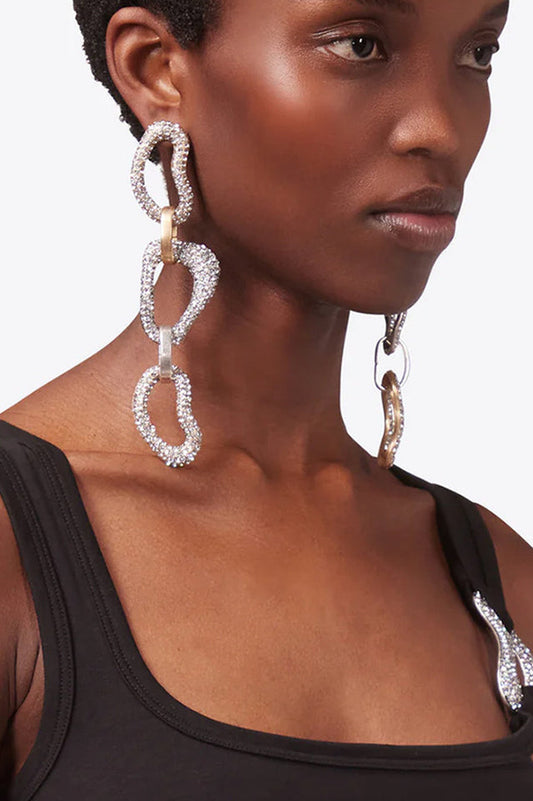 Eileen Crystal Link Drop Earrings
