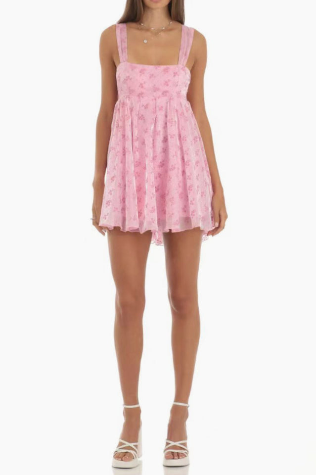 Floral Organza Baby Doll Dress