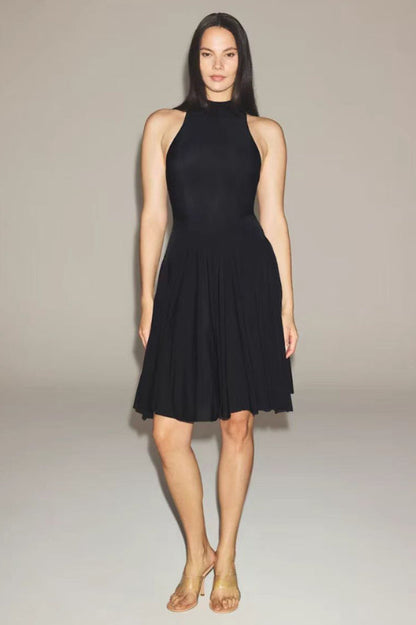 High Neck A Line Dress