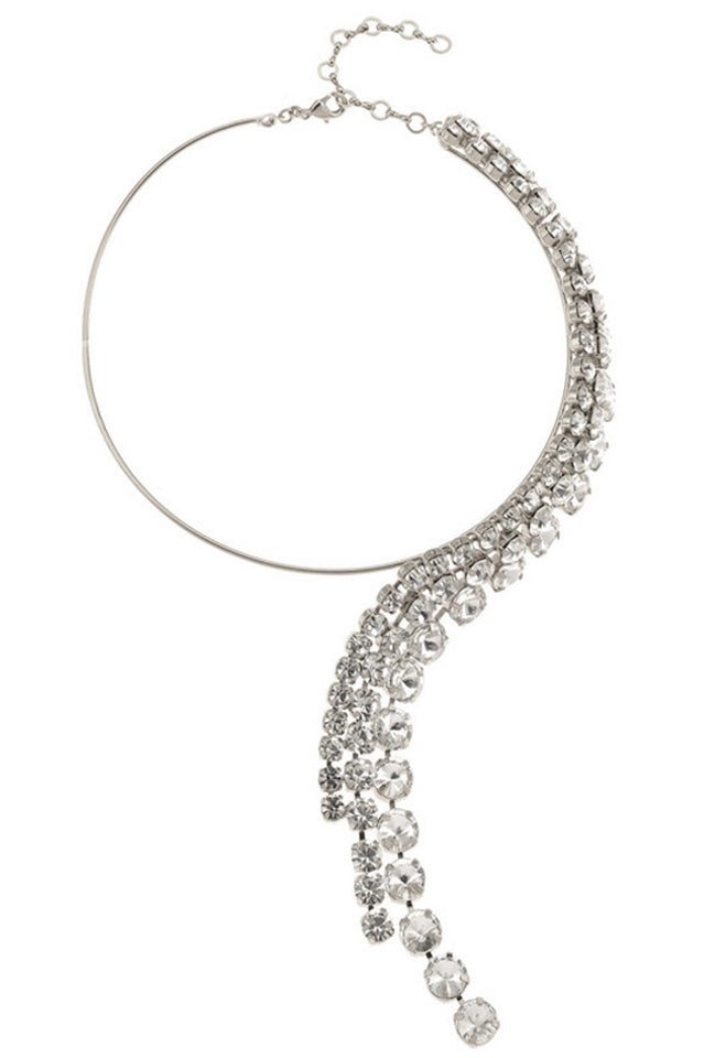 Mila Asymmetric Diamonds Elegant Necklace