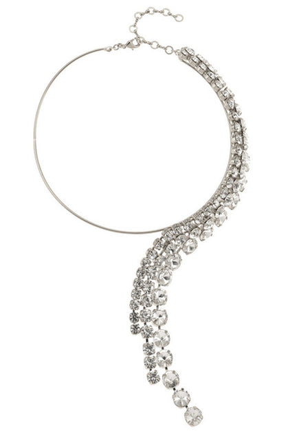 Mila Asymmetric Diamonds Elegant Necklace