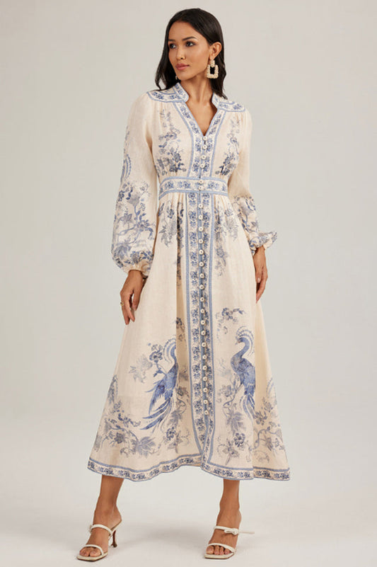Melody Patterned Print Maxi Dress