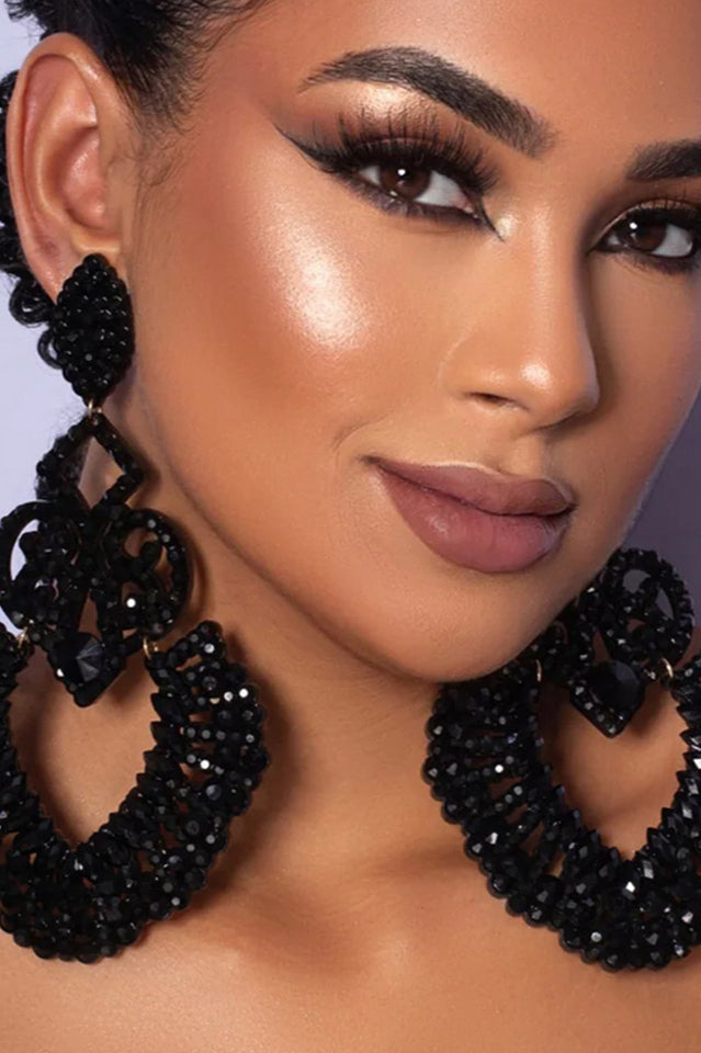 Madalina Black Earrings