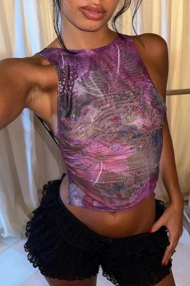 Hotfix Backless Mesh Top