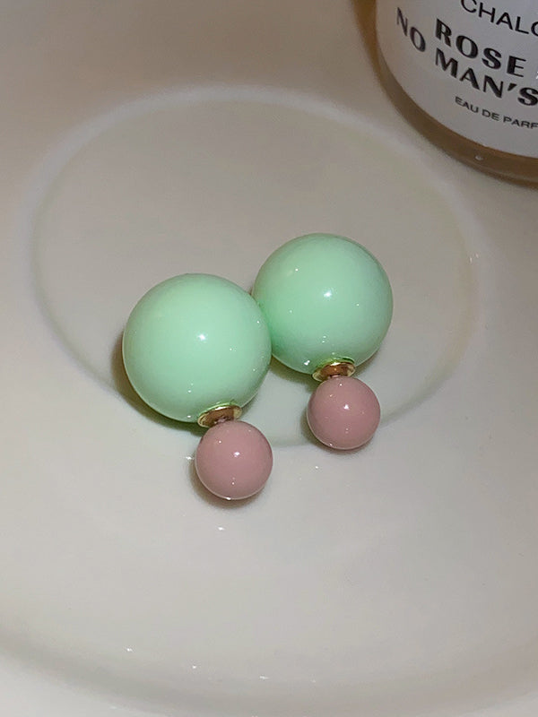 Geometric Earrings Accessories GREEN One_size