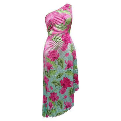 Amanda Pleated Cut-out Midi Dress