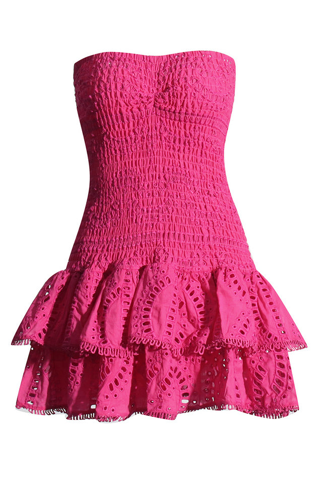 Megan Short Dress Hot Pink