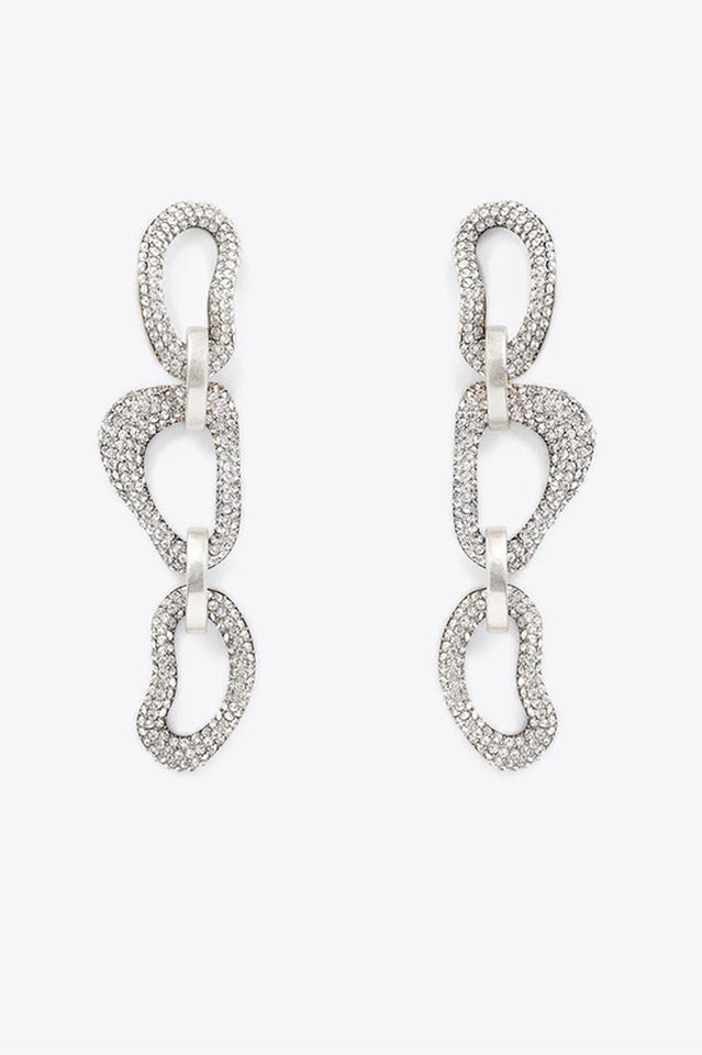 Eileen Crystal Link Drop Earrings