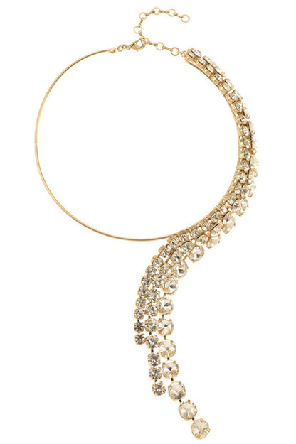 Mila Asymmetric Diamonds Elegant Necklace