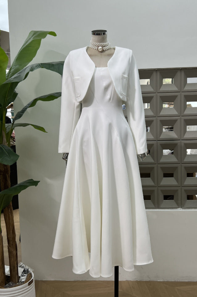 Cora Cropped Jacket + Midi Dress Set