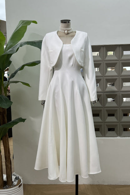 Cora Cropped Jacket + Midi Dress Set