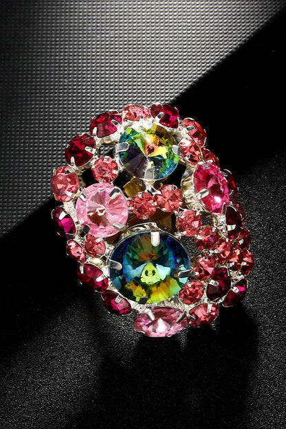 Rosalind Colorful Crystal Round Rings