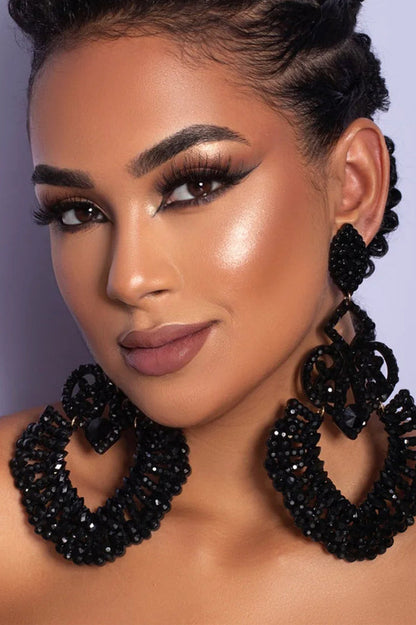 Madalina Black Earrings