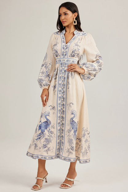 Melody Patterned Print Maxi Dress
