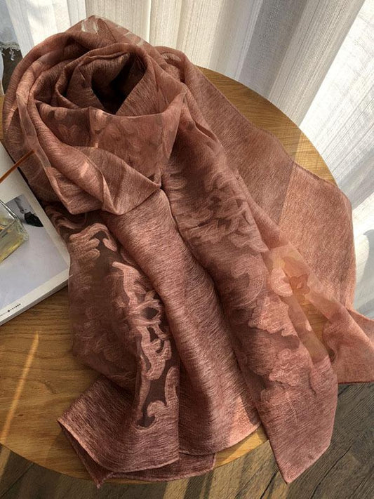 Simple Imitated Silk Fabric Shawl Scarf
