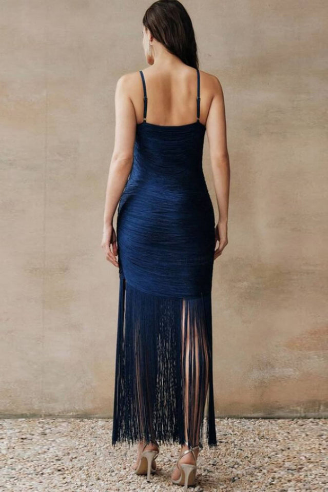 Syriel Spaghetti Fringe Maxi Dress