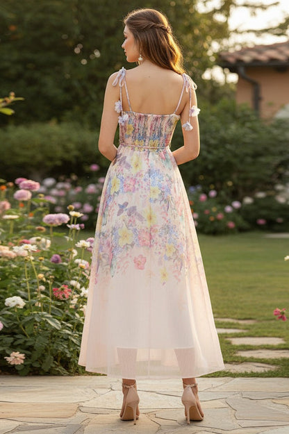 Tasha Floral Strap Corset Maxi Dress