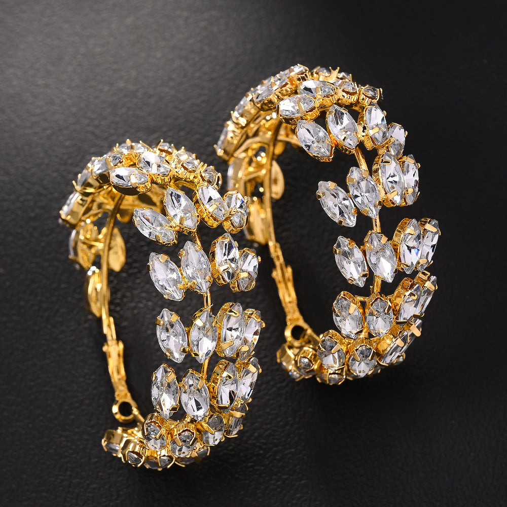 Eunice Crystal Hoop Earrings