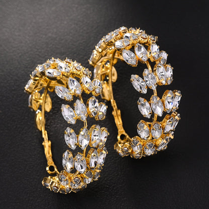 Eunice Crystal Hoop Earrings