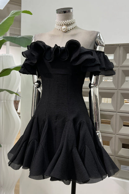 Vita Off Shoulder Ruffle Mini Dress
