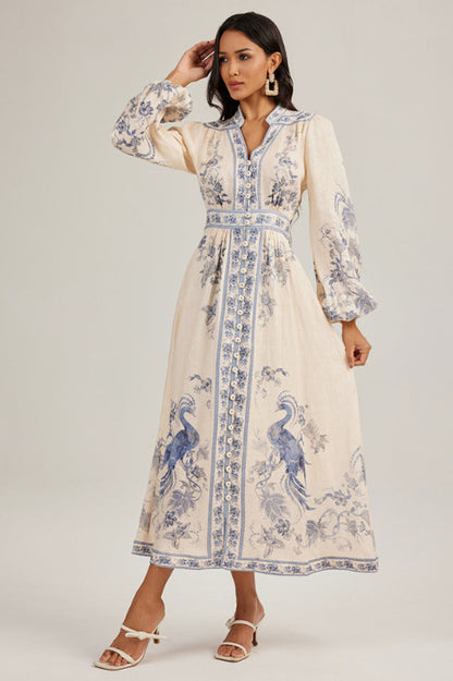 Melody Patterned Print Maxi Dress