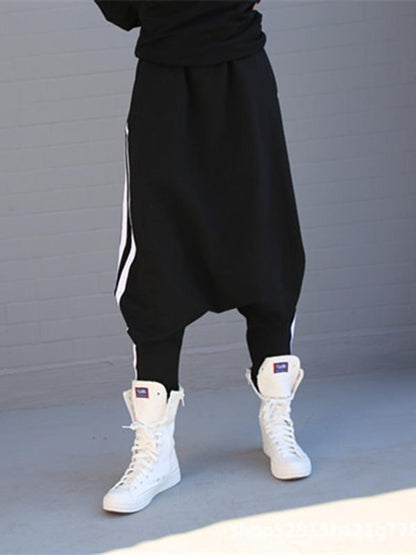 Loose Striped Empire Harem Pants