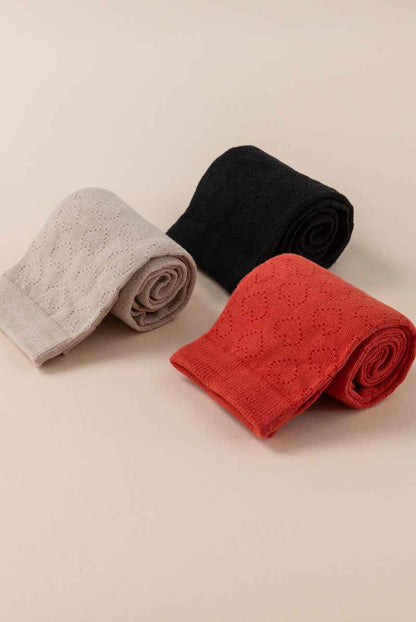 Heart Pointelle Knee High Socks
