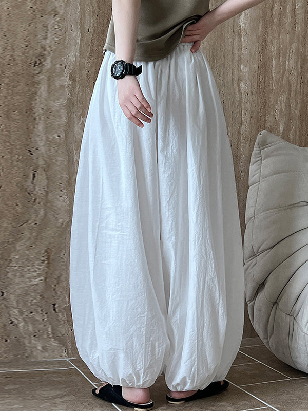 Haremshose mit hoher Taille, Elastizität, einfarbig, Hose mit geteiltem Gelenk 